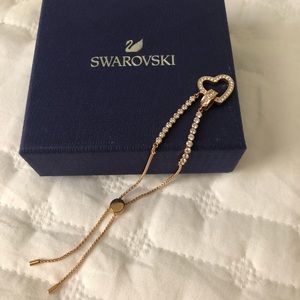 Swarovski “Lovely Bracelet” Heart, rose-gold tone plated